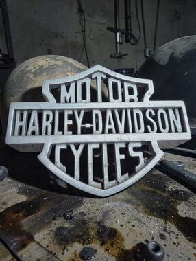 Vintage Harley Davidson Motorcycles Heavy Die Cast Aluminum Trinket Box